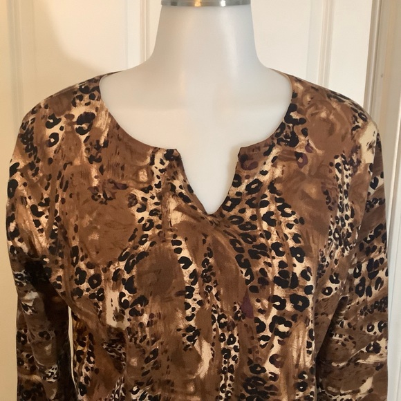 Wasserman animal print blouse size Large - Picture 3 of 6